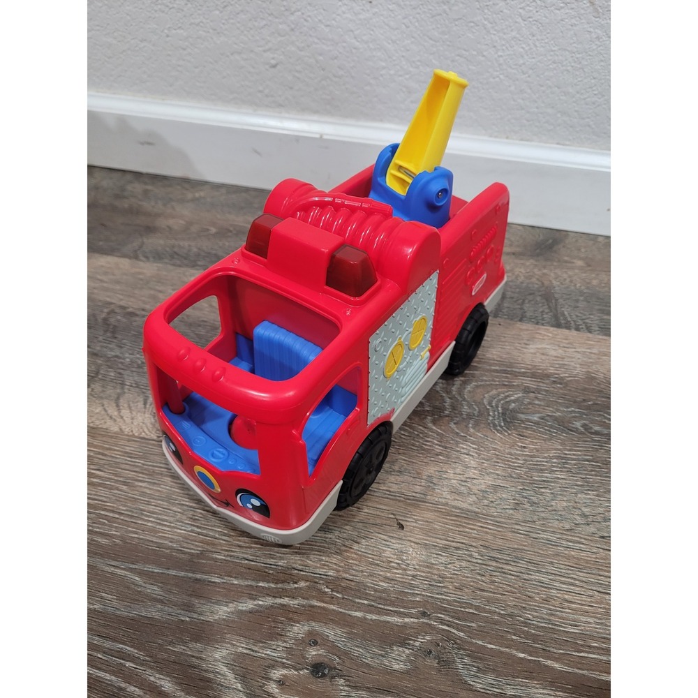 Fisher Price Little People Lift n Lower Fire Truck Red Rescue Vehicle Toy